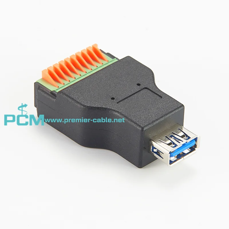 USB3.0 Type A Female to Terminal Block manufacture