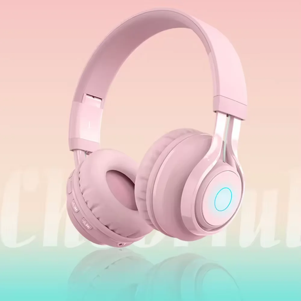 Purple Mpow Headphones Pink Mpow Kids Headphones, Pink, Over Ear