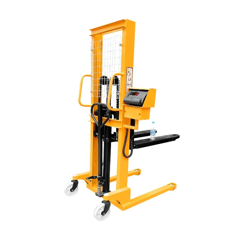 Manual Stacker With Scale 1 Ton 1.5 Ton 1.6m Adjustable Digital Stacker ...