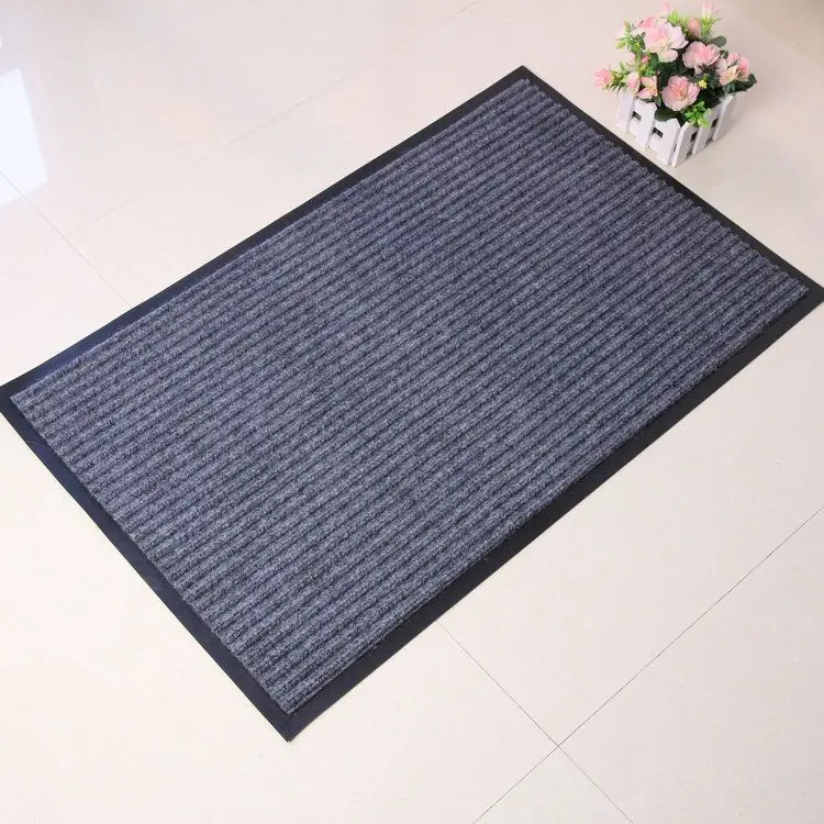 Double Rib Machine Made PVC Floor Mat Anti slip Anti Dust Plastic Entrance  Carpet Floor Mat