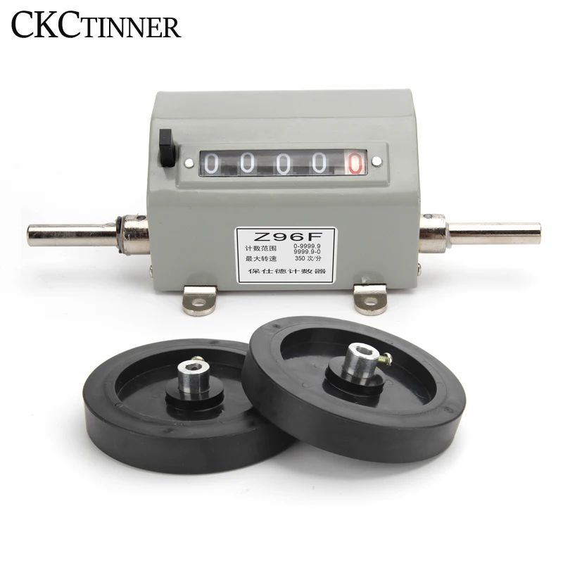 Z96-F Meter Counter Mechanical Length Distance Double Rolling Wheel 0-9999.9 Mechanically Driven Recorder/Measuring Length