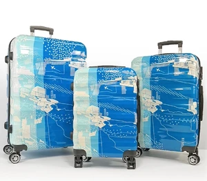 Custom Combination Lock Travel Luggage Wholesale Price ABS PC 20" 24" 28" Trolley Suitcase Luxury Cartoon Airline Approved Cases