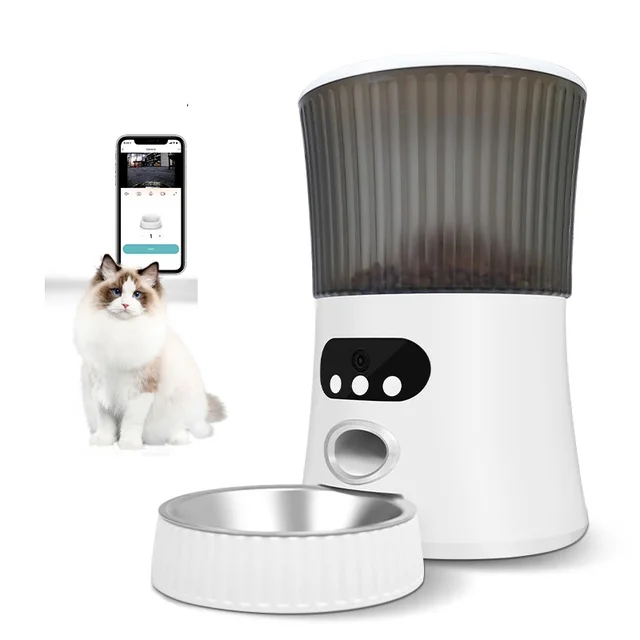 Best Quality Tuya App WiFi Control with H D Camera Cat Bowl Dog Feeder 5 L Capacity Smart Pet Feeder