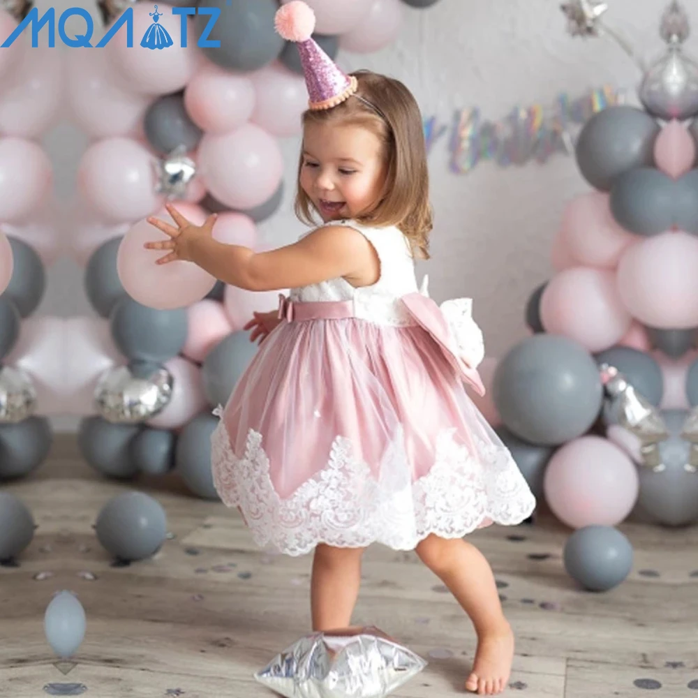 MQATZ Abbigliamento per Bambini Vestiti per Neonata Abiti da Festa per  Bambine di Anno Vestito da Damigella con Fiori L1911XZ