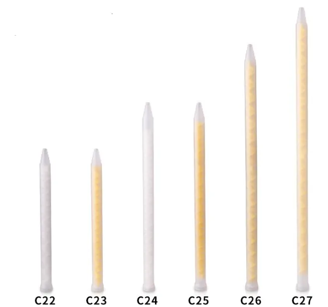 1/2" Plastic Machine Spiral Static Mixer Nozzle 24 Elements Epoxy