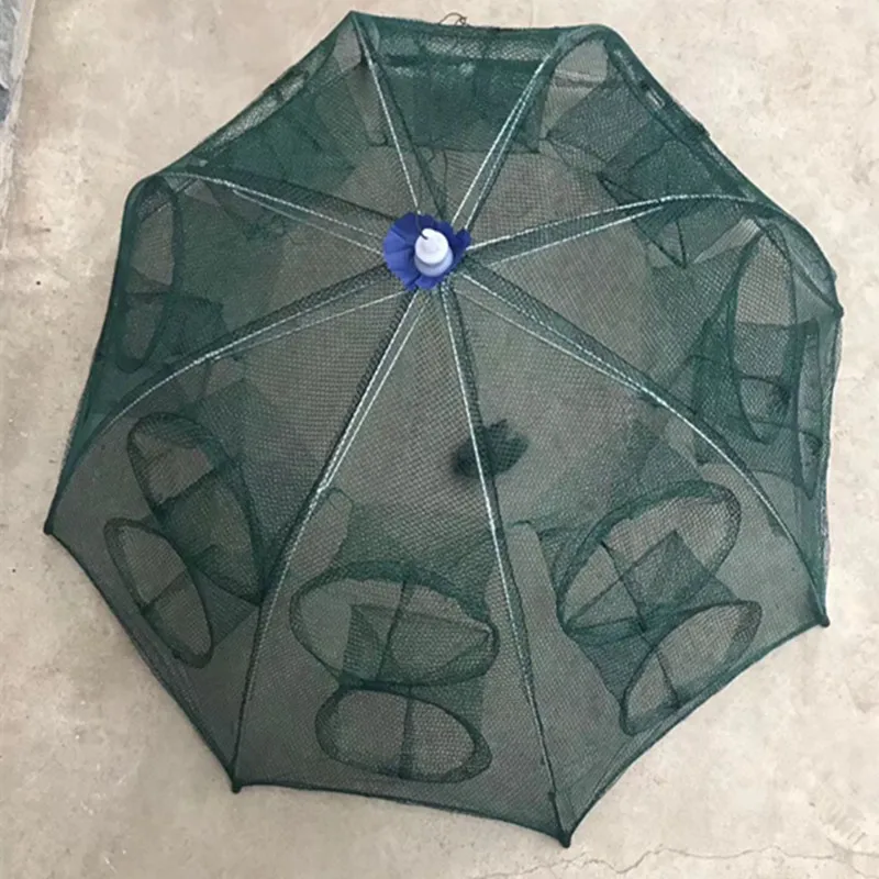6 8 10 20 Hole Galvanized Wire Umbrella Fishing Trap Cage Catch Fishing Net Foldable 6 8 10 20 Hole Galvanized Wire Umbrella Fishing Trap Cage Catch Fishing Net Foldable