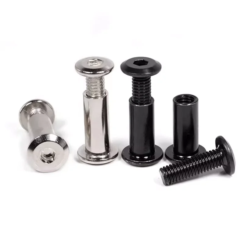 12 Sets M6 X 16mm Furniture Connector Bolts & Barrel Nuts Kit - Allen Key Hardware For DIY Furniture Assembly