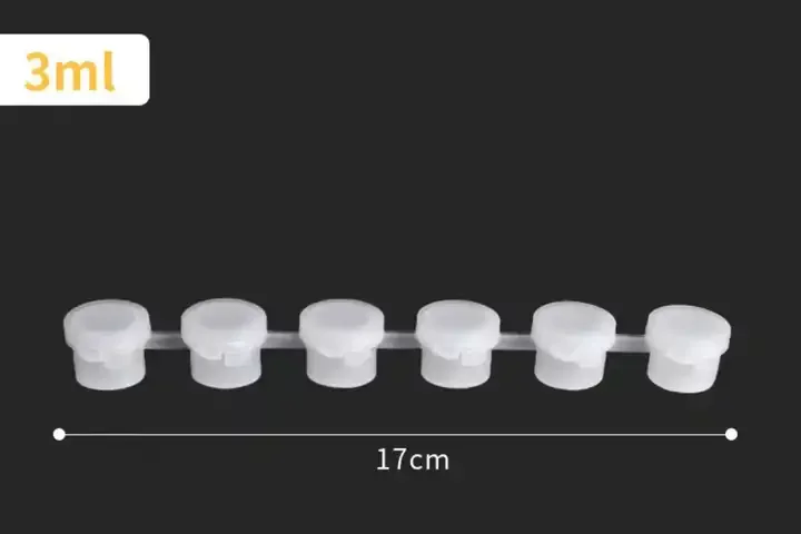 1.6ml 2ml 3ml 5ml 10ml 15ml Empty Paint Strips Mini Paint Strips Pots Clear Storage Containers with Lids