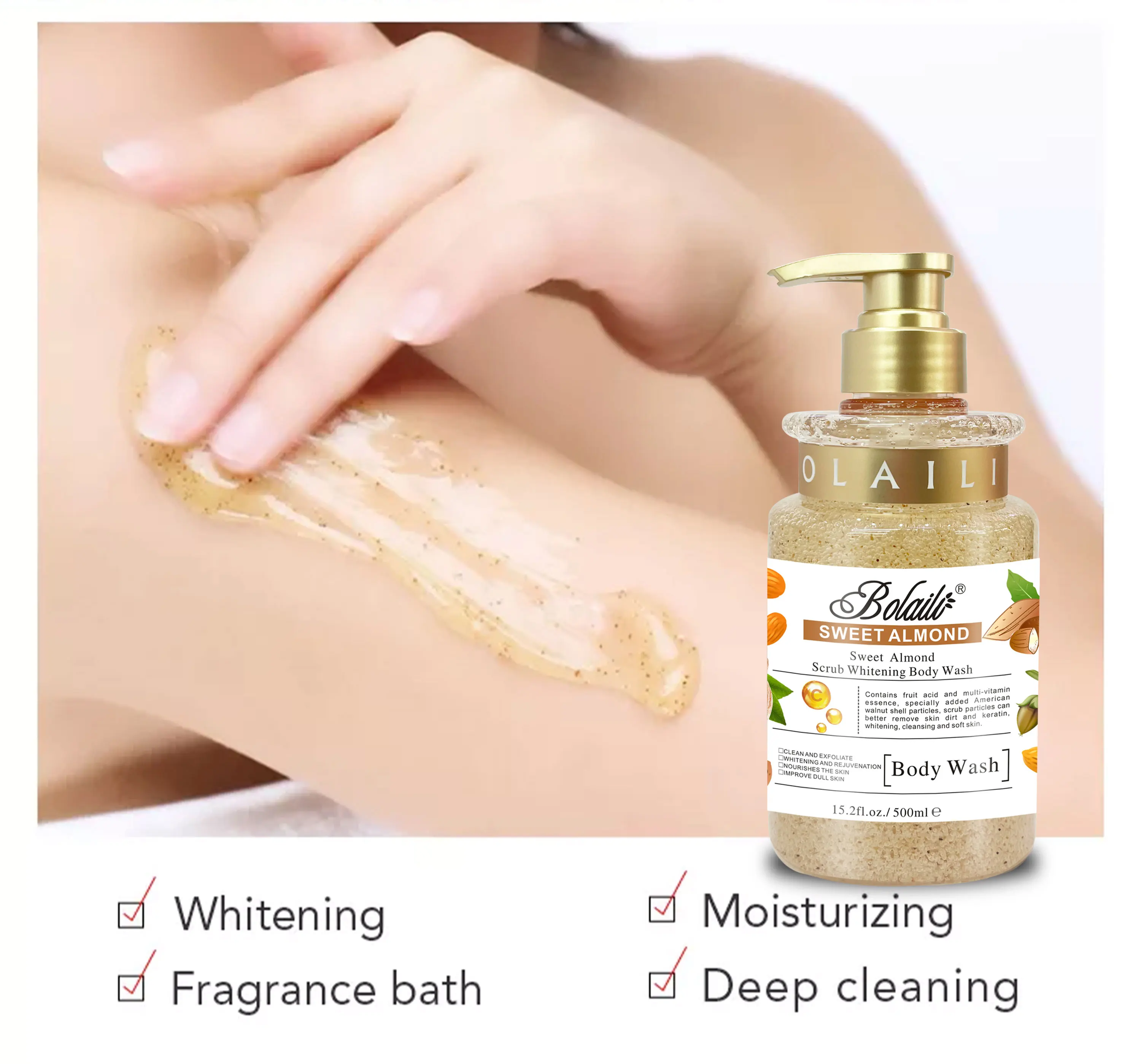 Set Soins Du Corps Alhea à L'amande - Gommage + Crème - 100% Végan - Neuf - Italie