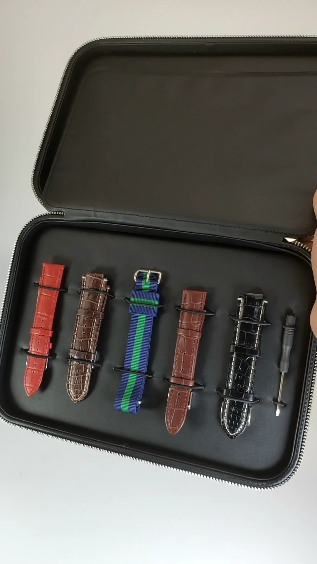 Elegant Affordable Watch Strap Display Case Black Carbon Fiber Buy