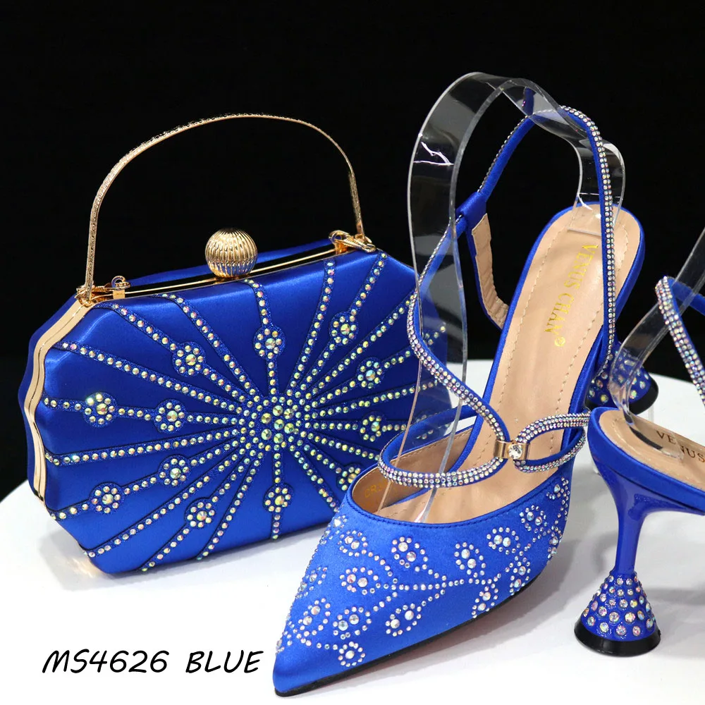 Wholesale 2023 New Designs Italian Shoe and Bag Set in African Women shoes  Matching bag Set Ladies high heels hot sale From m.