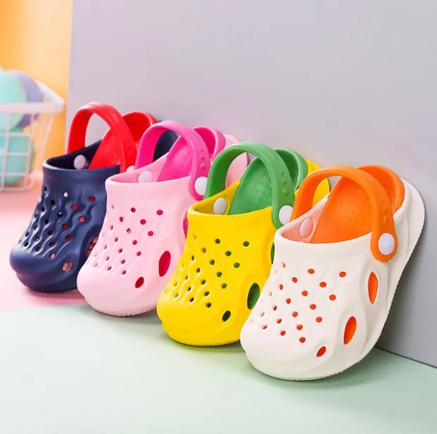 Детские сандалии для мальчиков и девочек, дышащие пляжные тапочки, обувь для сабо, оптовая цена
