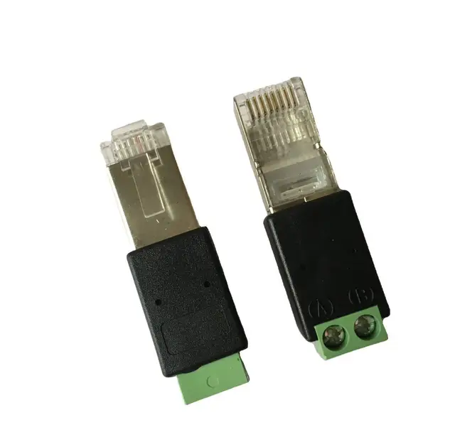 Male RJ45 to 485 terminal block 2P  connectors