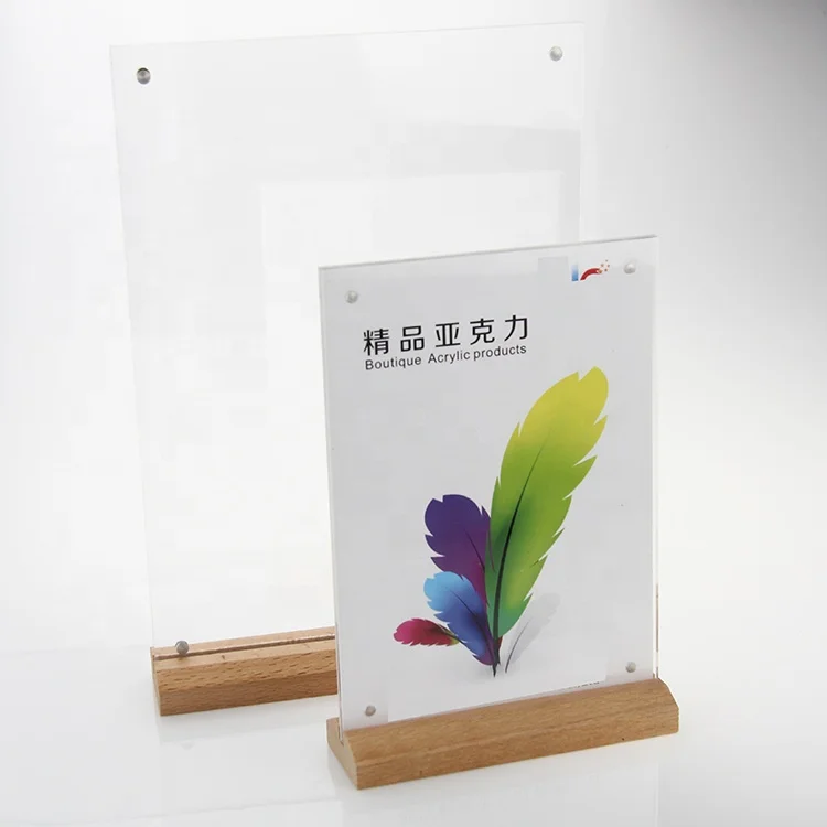 A4 Size Acrylic Desktop Table Top Sign Holder Stand For Menu, Flyers - View #8