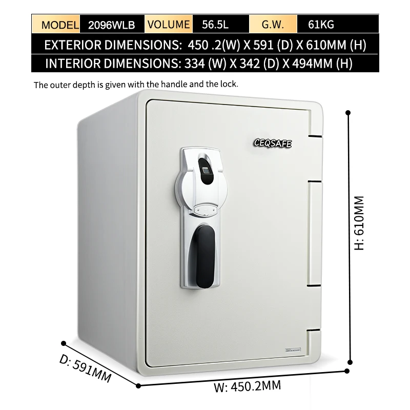 CEASAFE Waterproof Cabinet Factory Wholesale Security Fireproof Waterproof Safes for Office Home Stand Safe Box factory