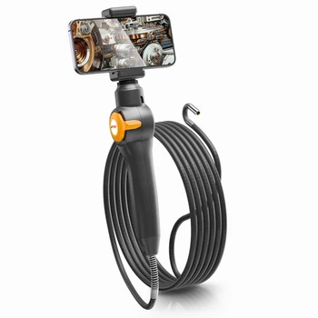 Car access articulated endoscope, 6.2mm lens IP67 waterproof steering probe, endoscope compatible with Android and iOS phones