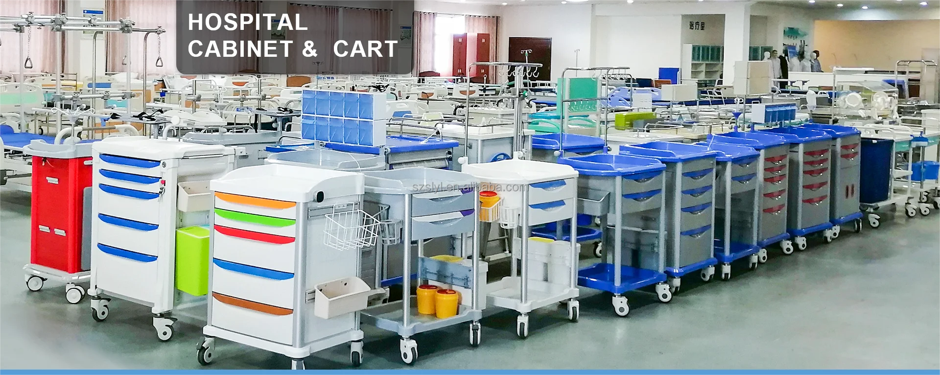 Hospital Emergency ABS Treatment Medical Trolley With Drawer