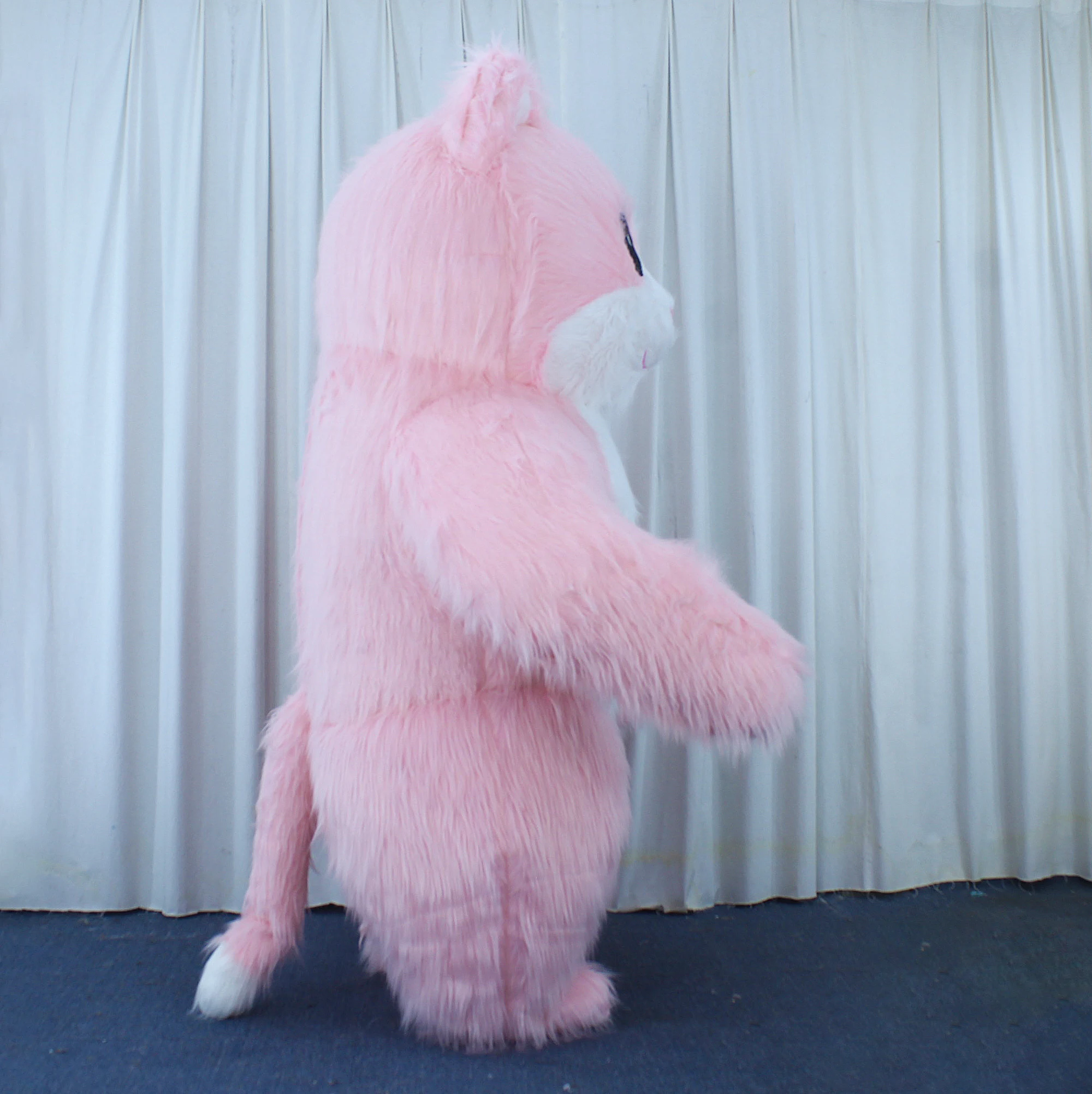 Custom Inflatable Giant Pink Cat Mascot Costume Adult Animal Cosplay Plush for Party Parade and Fancy Dress on Sale