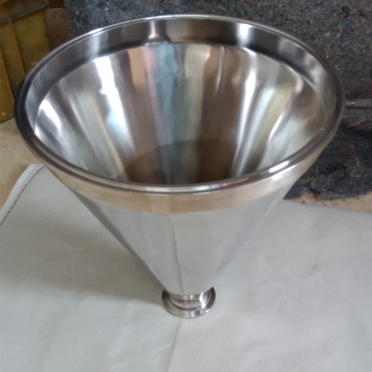 Sanitary Stainless Steel Conical Triclamp Hopper Funnel With Ferrule End