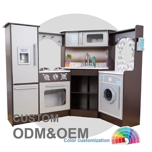 EDULAND Wooden Toy Set Pretend Kids Play Kitchen Set for Toddlers Popular Educational Preschool Food Toys Juguetes Mas Populares