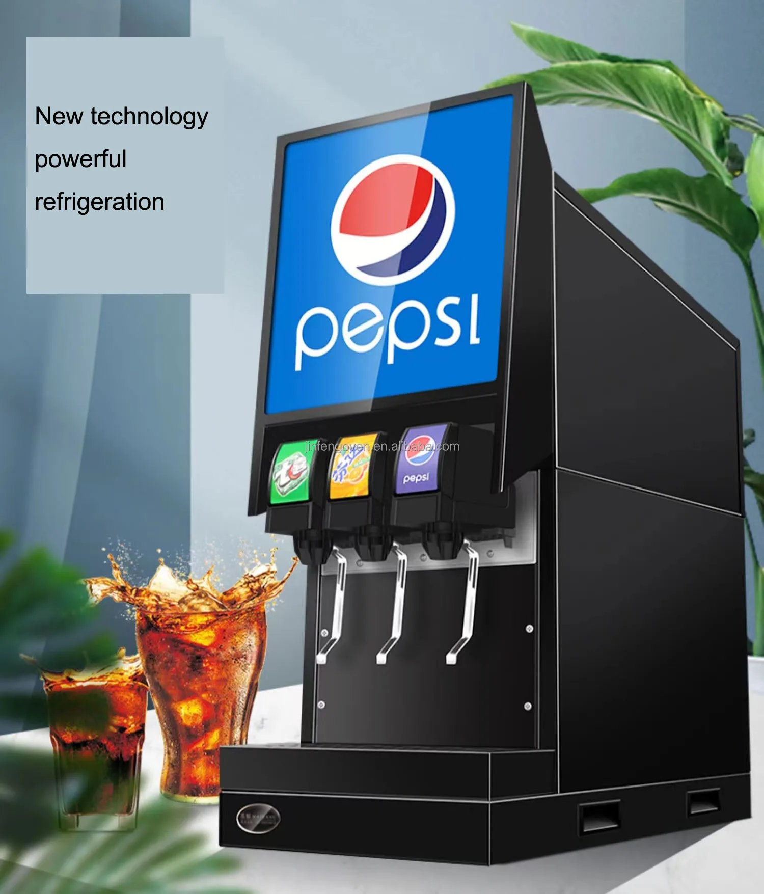 ステンレススチール製ペプシ飲料自動販売機 - レストラン用冷却機器