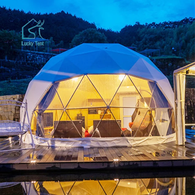 20ft Luxury Accommodation Eco Friendly Glamping Geodesic Domes Tent 6M Ball Tent