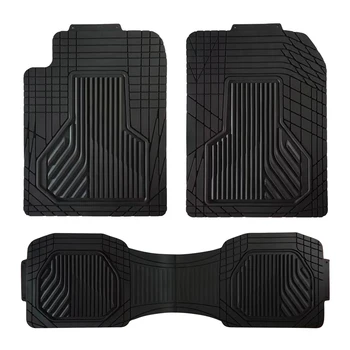 Universal Fit 3pcs Non slip  PVC Car Floor Mats for Car SUV Truck & Van-All Weather Protection