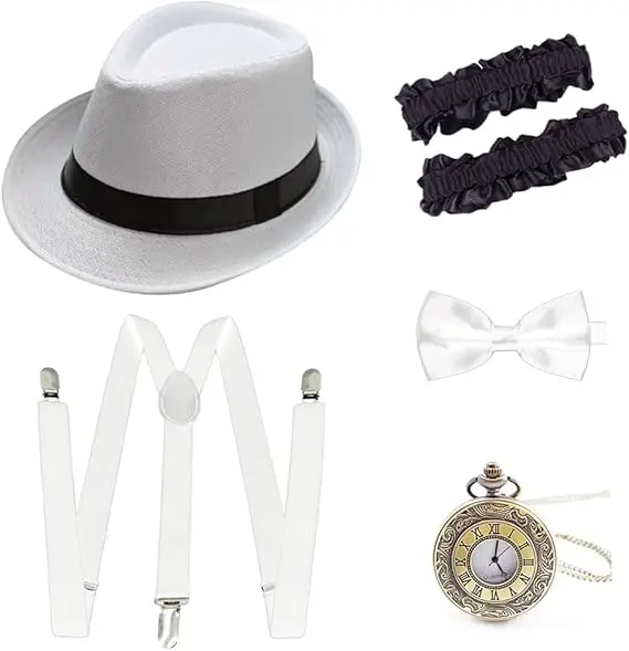 1920s Accessories for Men - Gatsby Gangster Costume Set