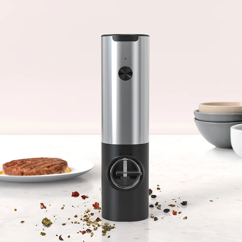 stainless steel grinder rechargeable pepper mill