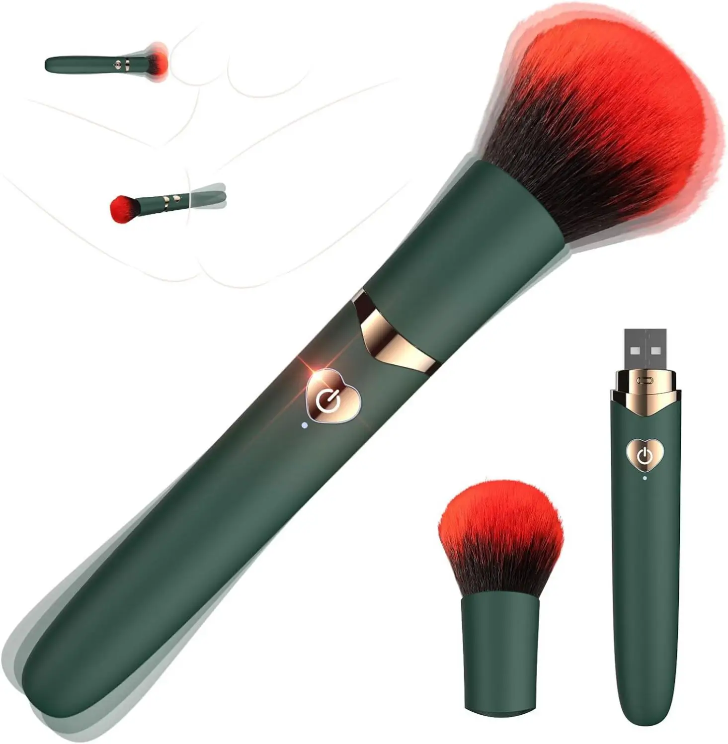 GYF Massage Head Bullet Electric Body Cosmetic Female Sex Toy Make up Dildo Foundation Face Vibrating Makeup Brush