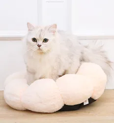 lovely cute fancy cotton flower cloud shape cat kitten pet mat bed cushion