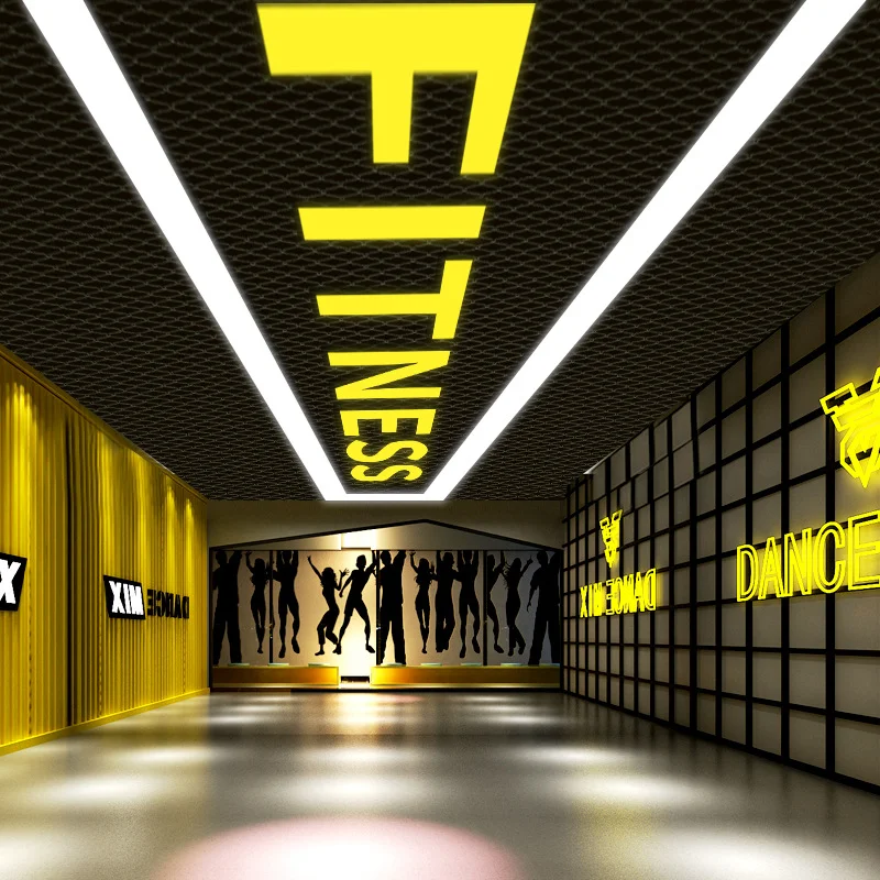 Modern Style Creative Letter Shape LED Digital Lamp Customized Ceiling Chandelier for Stage Dance Room