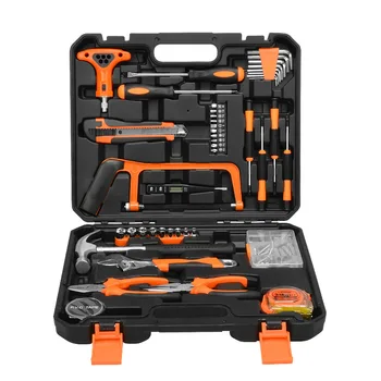Home large 104 piece multi-function repair kit pliers screwdriver Toolbox home tool set