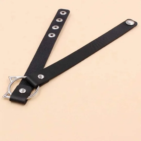 Set 5 Collane Gotiche In Pelle PU - Stile Punk, Girocollo Regolabile Con Borchie - Foto 3