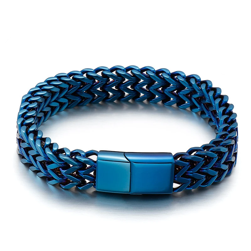 Shop Our 12mm Double Row Chain Men's Bracelets - Stylish & Durable