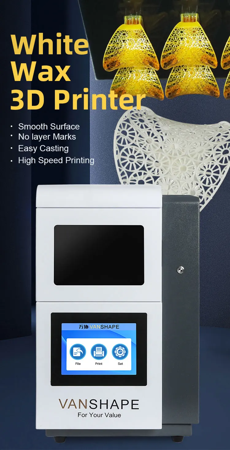 Fast printing speed White Wax 3d Printer used for Casting Jewelry Printing Machine