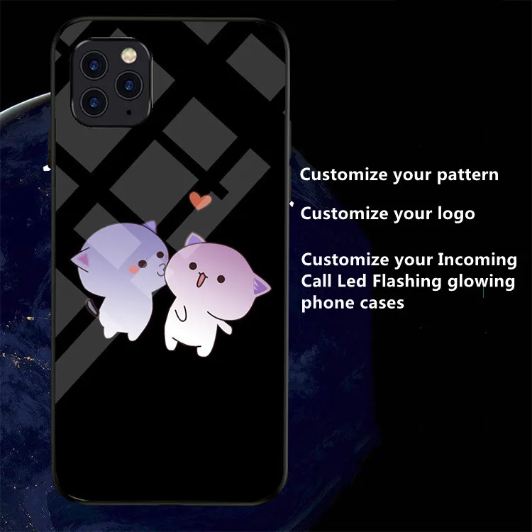 Topkes Anime Call Luminous Glass Led Flashing Glowing Phone