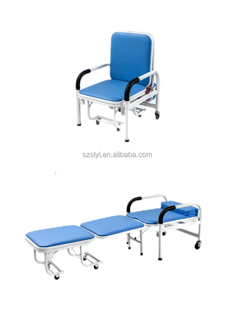 Hospital  Adjustable Attendant Chair Medical Foldable Chair Multifunctional Nursing Chair