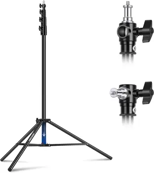 NEEWER 13ft/4m Air Cushioned Light Stand, Heavy Duty All Metal Photography Tripod Stand with 1/4 to 3/8 Reversible Spigot, 3