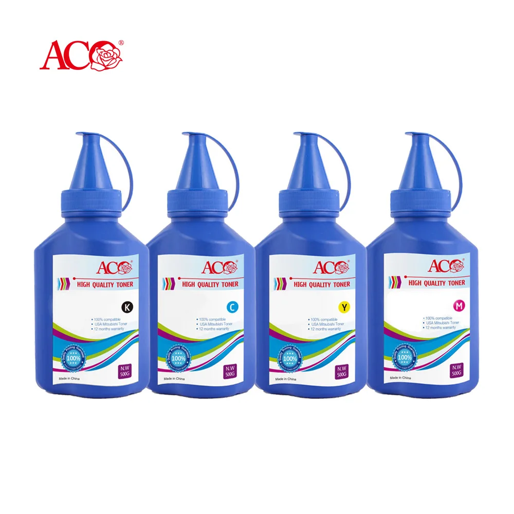 ACO Toner Powder Compatible for HP CF400A CF401A CF402A CF403A 201A Manufacturer Wholesale Bulk Color Bottle