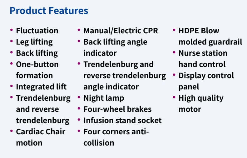 multifunction folding adjustable electric medical patient nursing bed-66