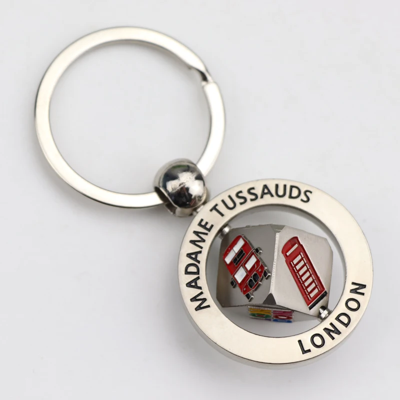 Customized Promotional Different Shape 3D Dice Metal Rotate Keychain