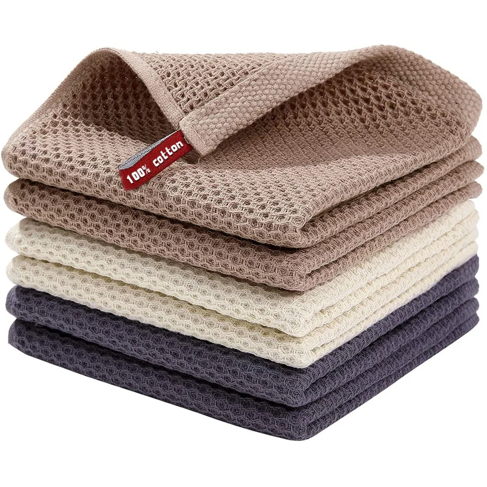 Wholesale Waffle towels Weave Cotton  Kitchen Towel Hanging wholesale Kitchen Towels Honeycomb Set Dish Towels for Kitchen