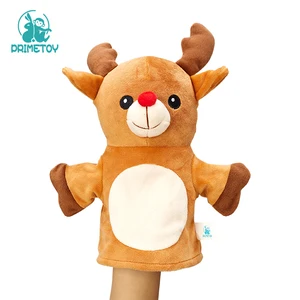 Wholesale stuffed animal plush mini christmas hand puppets for kids