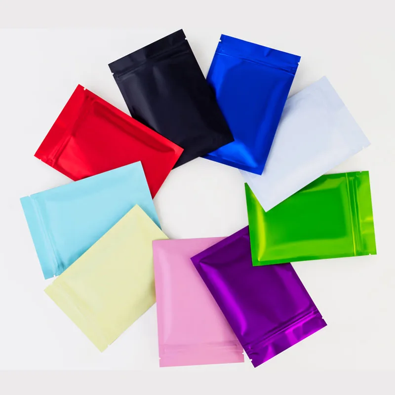 100 Pack Mylar Bags - 5.5 x 7.8 Inch Resealable Foil Pouch Bag