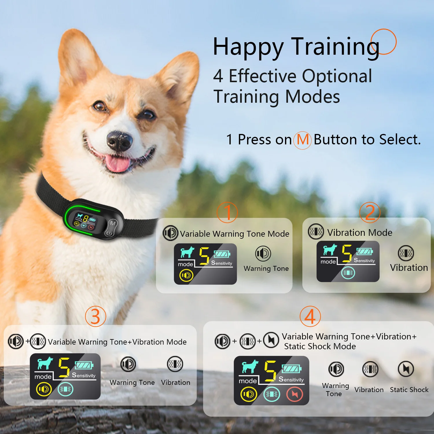 Stop Barking Best Type Of Bark Collar CZCCWD Humane Rechargeable