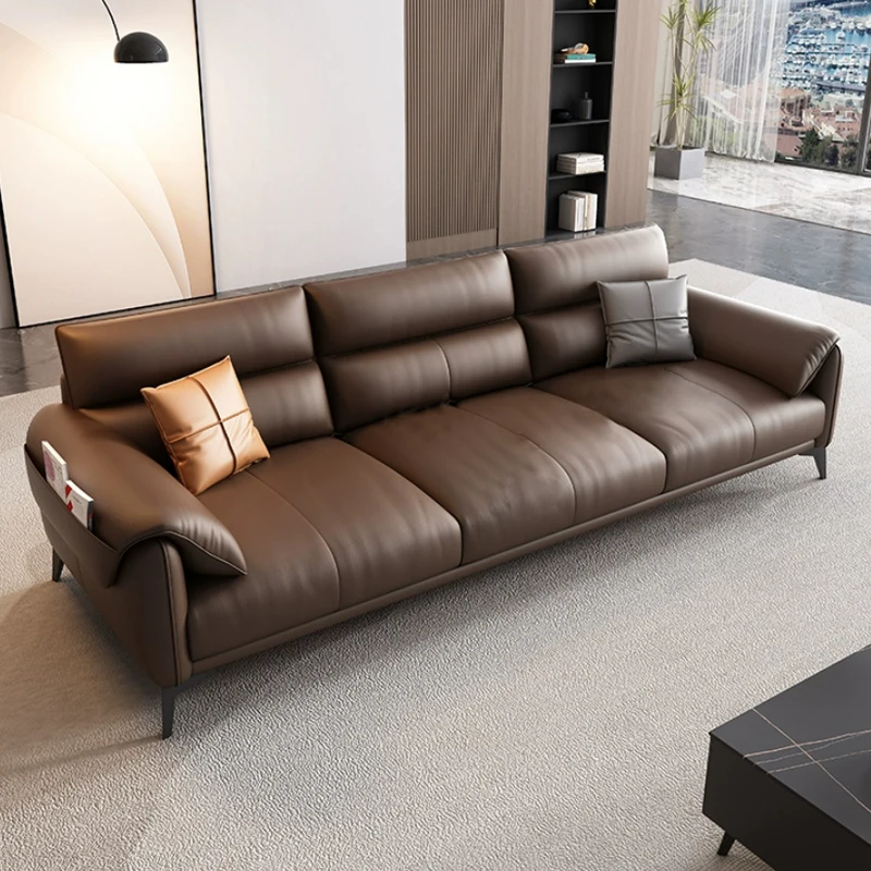 1+2+3 Set Modern Three Seat Leather Sofa for Home Office Hospital Commercial Use-OEM Applicable