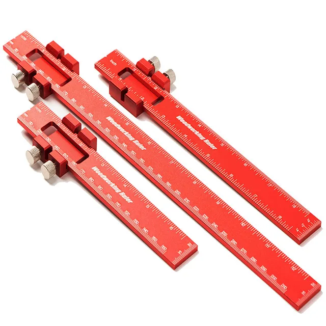 3 Pcs Woodworking Precision Pocket Ruler Inch And Metric Professional ...