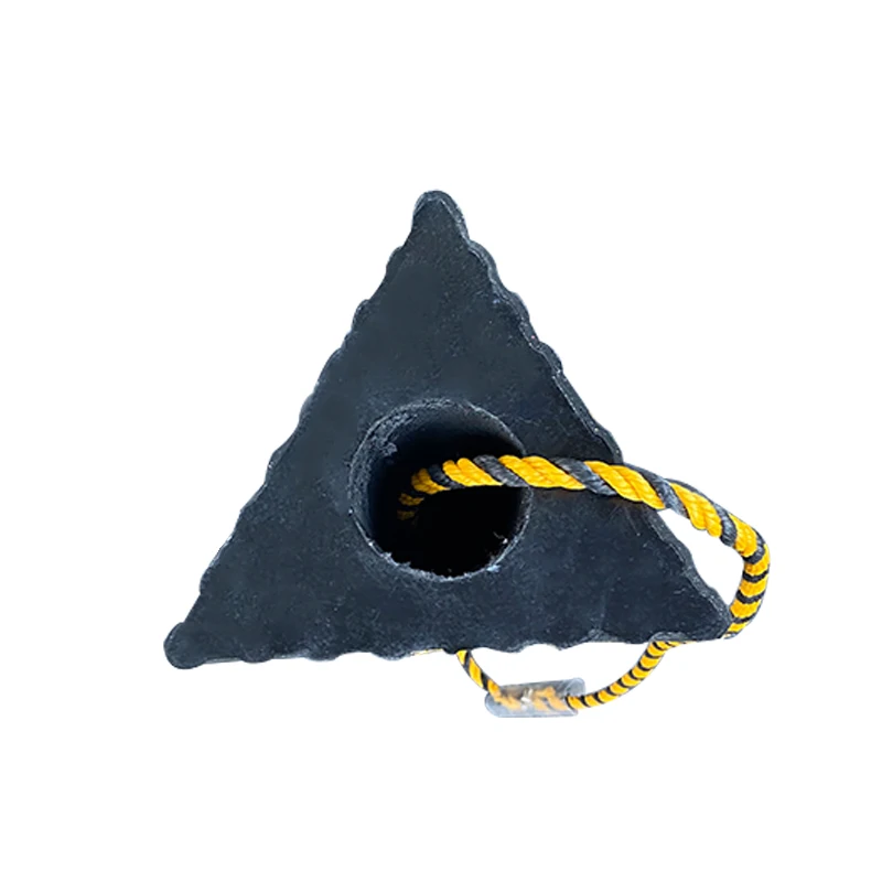 Heavy Duty Black Rubber Aircraft Wheel Chocks Carport Wheel Stopper for Car Parking Lot supplier