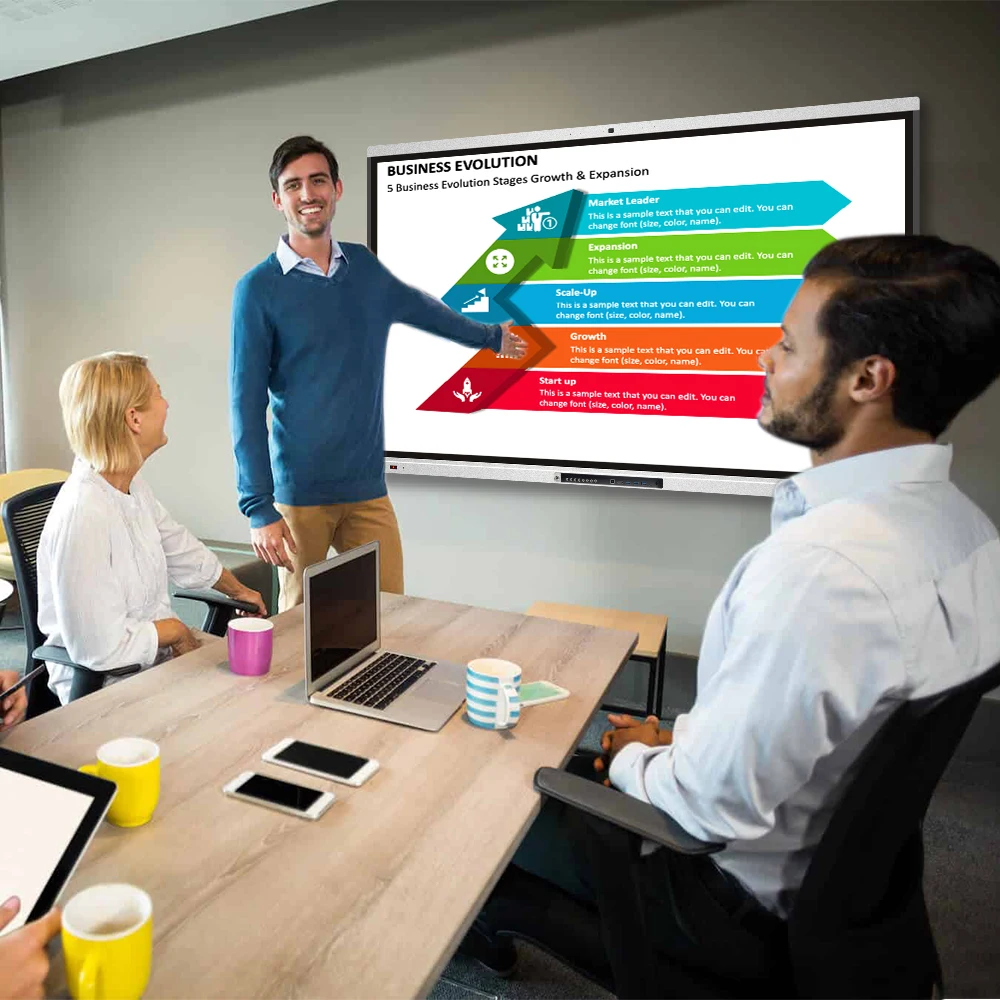 EIBOARD LED Interactive Flat Panel Smart Board Chips V100 Interactive Touch Screen for School Meeting